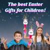 Easter Basket Stuffers for Toddler, Bunny Bubble Wand, Easter Basket Essentials, 14" Light Up Automatic Bubble Maker with LED & Music, Toys for Toddlers, Bubbles for Kids view 2