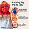 PLAYVIBE Magnetic Tiles - 60 Piece Set, Multicolor - STEM Play & Stem Toys - Strong Magnets, Magnetic Shapes, Tile Building Blocks - Educational Sensory Toys Gift for Kids Birthday Present Indoor Fun view 4