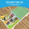 Best Choice Products Large 50in 70-Piece Train Table, Multipurpose Wooden Toy Activity Playset for Children w/Tracks, Reversible Top - Natural view 4