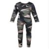 Fldy Kids Girls Full Bodysuit Long Sleeves One Piece Spandex Unitards Gymnastics Ballet Dance Costumes Catsuit Green Camouflage 4-5 Years view 1