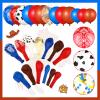 130 Pieces Western Cowboy Balloon Arch Garland Blue Red Cowboy Bandana Latex Balloons Western Theme Supplies for Party Baby Shower Birthday Party Decorations view 2
