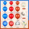 130 Pieces Western Cowboy Balloon Arch Garland Blue Red Cowboy Bandana Latex Balloons Western Theme Supplies for Party Baby Shower Birthday Party Decorations view 3