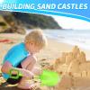 16" Beach Sand Shovels Toy for Kids, Garden Scoop Tool Kits, Sturdy Long Handheld Wooden Plastic Spade for Sand Digging, Summer Backyard (Blue Green) view 3