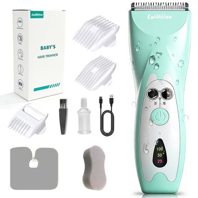 LANMODA Baby Hair Clippers, Coldless Quiet Hair Trimmer Shaver for Toddler Children with Autism, Waterproof Rechargeable Haircut Kit for Infant Kids Ceramic Blade