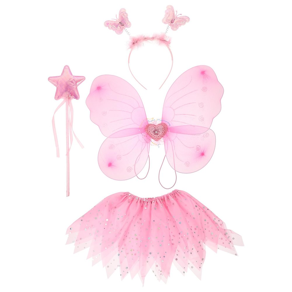 BESTOYARD Butterfly Wings Headband Set for Girls Fairy Dress up Costume Accessories Lightweight Wings for Kids Pretend Play Party