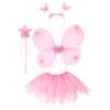 BESTOYARD Butterfly Wings Headband Set for Girls Fairy Dress up Costume Accessories Lightweight Wings for Kids Pretend Play Party view 1
