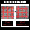 DREAMOSA Jungle Gym Net,Climbing Net Heavy Duty Cargo Playground Ladder Swing Set Webbing Net Hammock Netting,for Outdoor Treehouse,Ninja Obstacle Course Training,Climbing Wall,Indoor&Outdoor,Red view 4