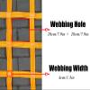 DREAMOSA Net for Swing Set,Safety Nets Cargo Rope Heavy Duty Netting Rope Ladder Climbing Treehouse Protection Kids Playground Webbing Net,Ninja Warrior Obstacle Course,Training Equipment,Orange view 2