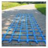 DREAMOSA Jungle Gym Net Ladder,Outdoor Climbing Net for Kids Heavy Duty Cargo Ninja Warrior Obstacle Course Backyard Treehouse Net Playground Netting Safety,for Training Equipment,Swing Set,Blue view 1