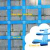 DREAMOSA Jungle Gym Net Ladder,Outdoor Climbing Net for Kids Heavy Duty Cargo Ninja Warrior Obstacle Course Backyard Treehouse Net Playground Netting Safety,for Training Equipment,Swing Set,Blue view 2