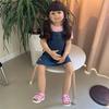 iCradle Reborn Toddler Dolls 39 inches Girl Lifelike Toddler Reborn Dolls Huge Child Mannequin Vinyl Full Standing Girl Blonde Long Hair Realistic Model Ball Jointed Doll view 3