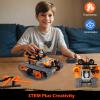 Building Toys STEM Robot Kit for Kids Ages 8-12, Remote Control Erector Sets Engineering Robotics Kits, Educational Birthday Gift for Boys & Girls 5-7 9 10 11 13 14+ Year Old view 2