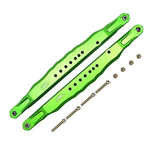 GPM For Losi 1/6 4WD Super Baja REY 2.0 LOS05021 Upgrade Parts Aluminum Rear Lower Trailing Arms - 10Pc Set Green