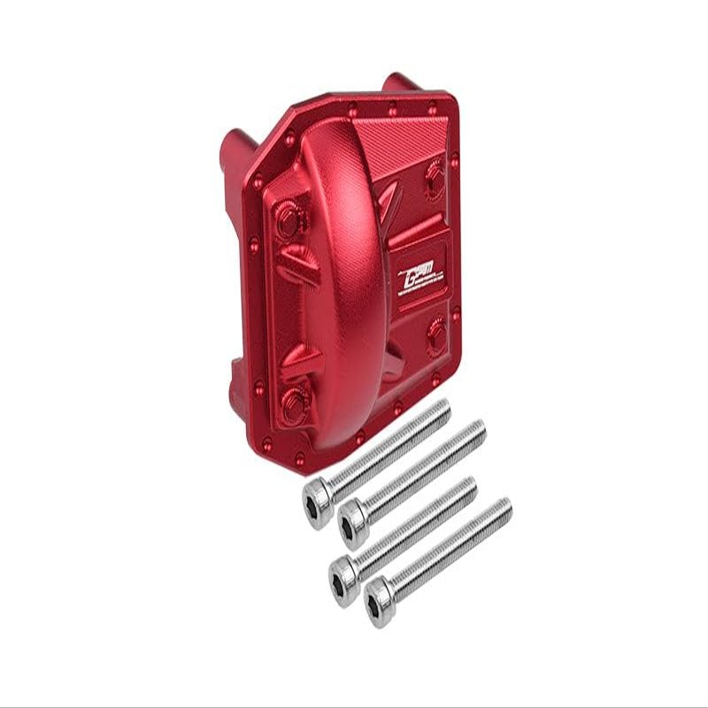 Aluminum Front Or Rear Gearbox Cover For Axial 1/6 SCX6 Jeep JLU Wrangler AXI05000-5Pc Set Red