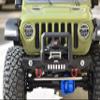 Aluminum Front Bumper With D-Rings For Axial 1/6 SCX6 Jeep JLU Wrangler AXI05000-14Pc Set Silver view 2
