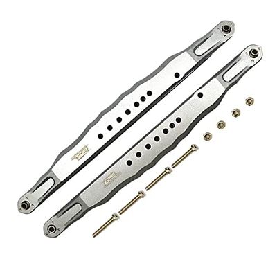 GPM For Losi 1/6 4WD Super Baja REY 2.0 LOS05021 Upgrade Parts Aluminum Rear Lower Trailing Arms - 10Pc Set Silver
