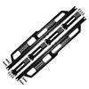 Aluminum Side Steps (Silver Inlay Version) For Axial 1/6 SCX6 Jeep JLU Wrangler AXI05000-18Pc Set Black view 1