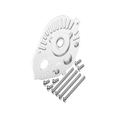 Axial 1/10 RBX10 Ryft 4WD Rock Bouncer AXI03005 Upgrade Parts Aluminum Motor Mount Plate With Heat Sink Fins - 10Pc Set Silver