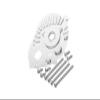 Axial 1/10 RBX10 Ryft 4WD Rock Bouncer AXI03005 Upgrade Parts Aluminum Motor Mount Plate With Heat Sink Fins - 10Pc Set Silver view 1