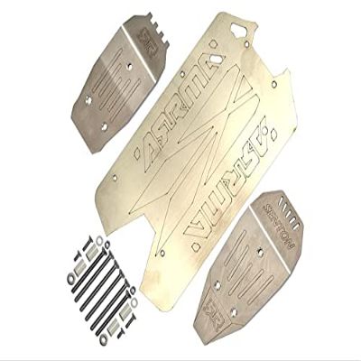 1/10 SENTON 4X4 V3 3S BLX ARA4303V3 Upgrade Parts Stainless Steel Main Chassis With Bumper (Laser Version) - 24Pc Set