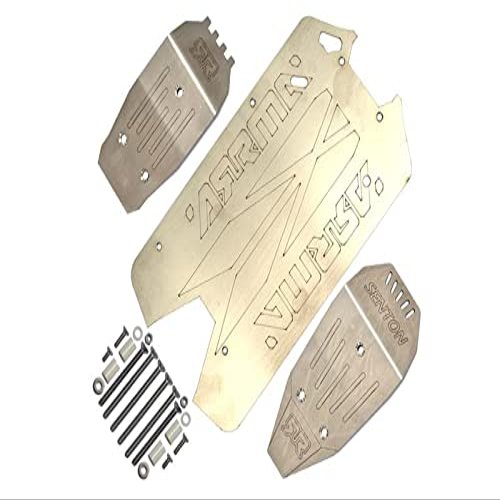 1/10 SENTON 4X4 V3 3S BLX ARA4303V3 Upgrade Parts Stainless Steel Main Chassis With Bumper (Laser Version) - 24Pc Set