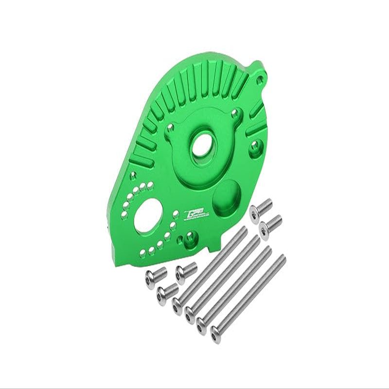 Axial 1/10 RBX10 Ryft 4WD Rock Bouncer AXI03005 Upgrade Parts Aluminum Motor Mount Plate With Heat Sink Fins - 10Pc Set Green