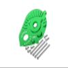 Axial 1/10 RBX10 Ryft 4WD Rock Bouncer AXI03005 Upgrade Parts Aluminum Motor Mount Plate With Heat Sink Fins - 10Pc Set Green view 1