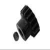 High Carbon Steel Motor Gear 15T For Axial 1/6 SCX6 Jeep JLU Wrangler AXI05000-2Pc Set Black view 1