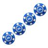 Aluminum Wheel Lock (Silver Inlay Design) For Axial 1/6 SCX6 Jeep JLU Wrangler AXI05000-4Pc Set Blue view 1