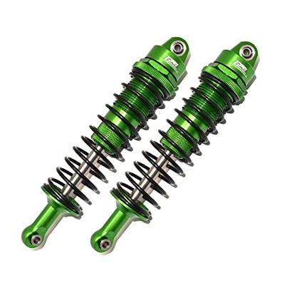 Aluminum Front Or Rear Thickened Spring Dampers 145mm For Axial 1/6 SCX6 Jeep JLU Wrangler AXI05000-2Pc Set Green