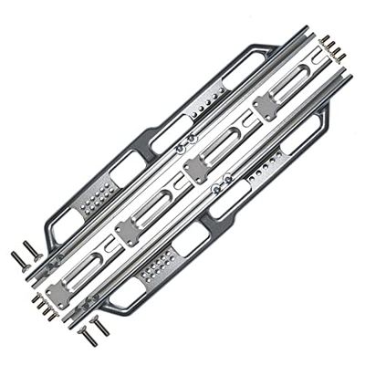 Aluminum Side Steps (Silver Inlay Version) For Axial 1/6 SCX6 Jeep JLU Wrangler AXI05000-18Pc Set Silver