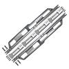 Aluminum Side Steps (Silver Inlay Version) For Axial 1/6 SCX6 Jeep JLU Wrangler AXI05000-18Pc Set Silver view 1