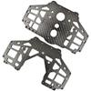 Carbon Fiber Chassis Side Panels For Losi 1:8 LMT 4WD Solid Axle Monster Truck LOS04022 / LMT Grave Digger/Son-uva Digger LOS04021 Upgrades - 9Pc Set Black view 1