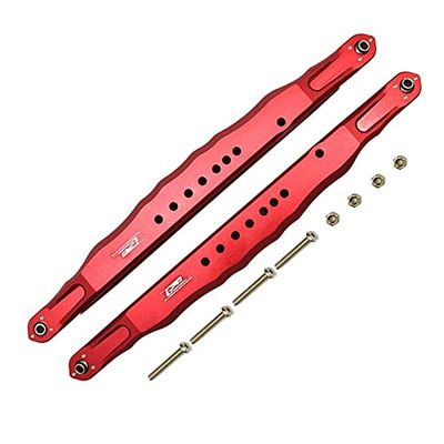 GPM For Losi 1/6 4WD Super Baja REY 2.0 LOS05021 Upgrade Parts Aluminum Rear Lower Trailing Arms - 10Pc Set Red