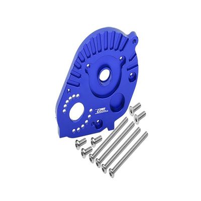 Axial 1/10 RBX10 Ryft 4WD Rock Bouncer AXI03005 Upgrade Parts Aluminum Motor Mount Plate With Heat Sink Fins - 10Pc Set Blue
