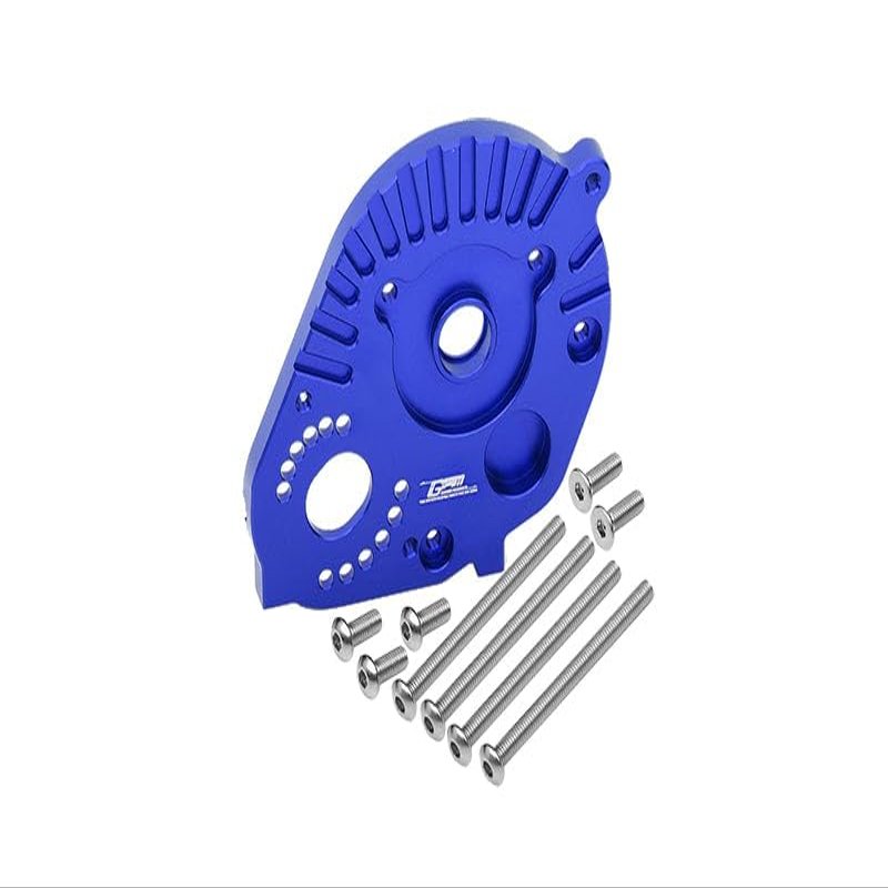 Axial 1/10 RBX10 Ryft 4WD Rock Bouncer AXI03005 Upgrade Parts Aluminum Motor Mount Plate With Heat Sink Fins - 10Pc Set Blue