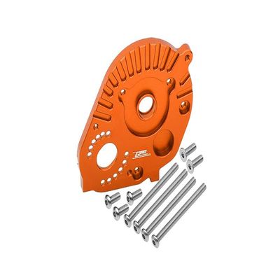 Axial 1/10 RBX10 Ryft 4WD Rock Bouncer AXI03005 Upgrade Parts Aluminum Motor Mount Plate With Heat Sink Fins - 10Pc Set Orange