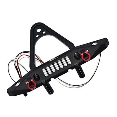 AXIAL SCX6 JEEP JLU WRANGLER 4WD Aluminium Front Bumper With D-rings (Spiked Design) - 15pc set - GPM SCX6330FA