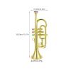 TOYANDONA 1Pcs Trumpet for Kids, Plastic Trumpet Toy Musical Instrument Toy Early Educational Toy for Boys Girls ( Gold ) view 2