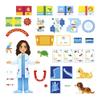 Janod - Un Jour  The Veterinarian - Imitation Craft Toy - 40 Accessories Included - Large Characters 65 cm - Develops the Imagination - FSC Certified - from 3 Years, J06622 view 3