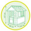 Smoby Toys - Children's House Jolie, Step Door and Two Windows, Measures (L x W x H): 110x98x127 cm view 4