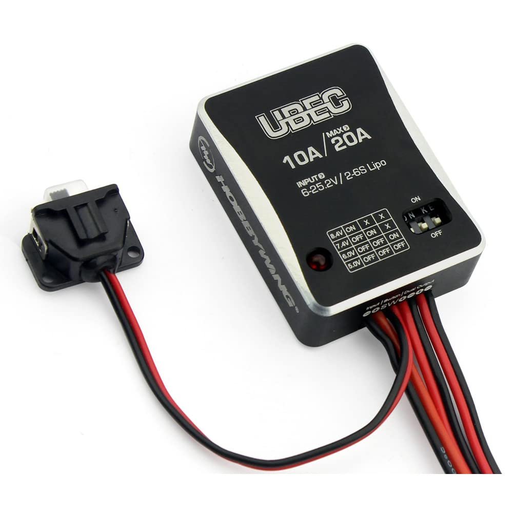 10A 2-6S UBEC Module UBEC-10A External BEC Switching Board DC-DC Regulator Voltage switches 5.0V/6.0V/7.4V/8.4V for RC