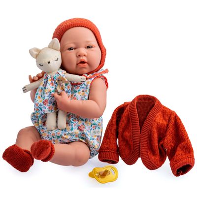 JC Toys - Nature Collection | Original La Newborn | Anatomically Correct Real Girl Baby Doll Gift Set | 15" All-Vinyl | Made in Spain | Designed by Berenguer | Ages 2+