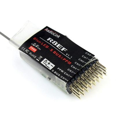 R8EF 2.4G 8CH S-Bus PPM PWM Mini Receiver for T8FB Transmitter Remote Controller Airplane FPV Racing Drone