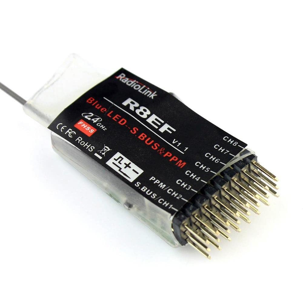 R8EF 2.4G 8CH S-Bus PPM PWM Mini Receiver for T8FB Transmitter Remote Controller Airplane FPV Racing Drone