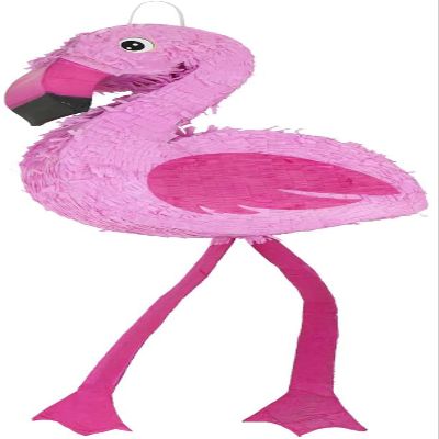 GIFTEXPRESS 16-Inch Pink Flamingo Pinata for Kids Birthday Party, Tropical Hawaiian flamingo Party Decor. Fiestas Decorations Party Favors (16 x 13 x 4 In)