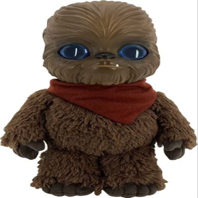 Mattel Star Wars Galactic Pals Plush Toy, Wookiee 11-inch Soft Doll Set with Carrier & Personality Profile Card for Personalized Experience