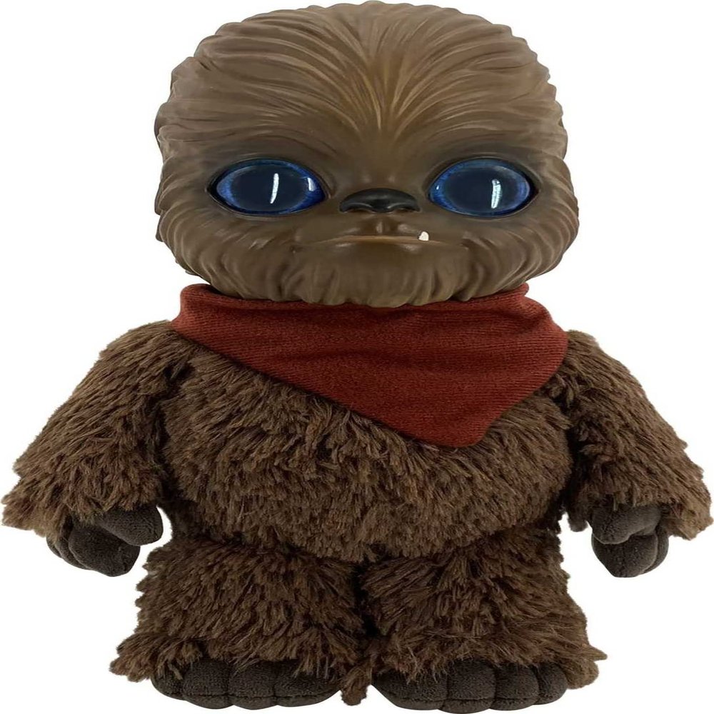 Mattel Star Wars Galactic Pals Plush Toy, Wookiee 11-inch Soft Doll Set with Carrier & Personality Profile Card for Personalized Experience