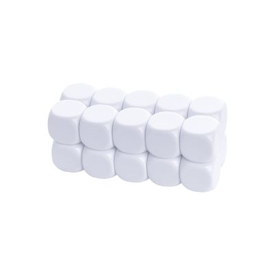 Kaiheng 22mm Acrylic Dice with Smoothed Surface Six Sided with Rounded Corner Blank White Dice Cubes for Board Games, DIY Sticker, Math Counting Teaching, Party Fun 20PCS