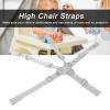 5 Point Baby Safety Strap Belt, Adjustable Universal Replacement High Chair Straps Harness Straps, Sturdy and Comfort Material for Pushchair, Stroller, Easy to Use(Gray Button 5-Point Strap) view 2